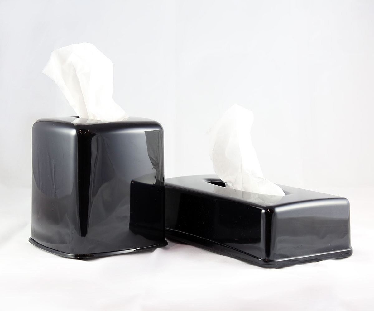 Cube Facial Tissue Holder-Black