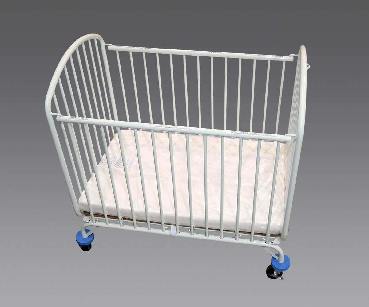 Baby Crib Steel, "Stow Away", compact Size