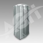 33gal Triangle -Stainless Steel Indoor Trash Can