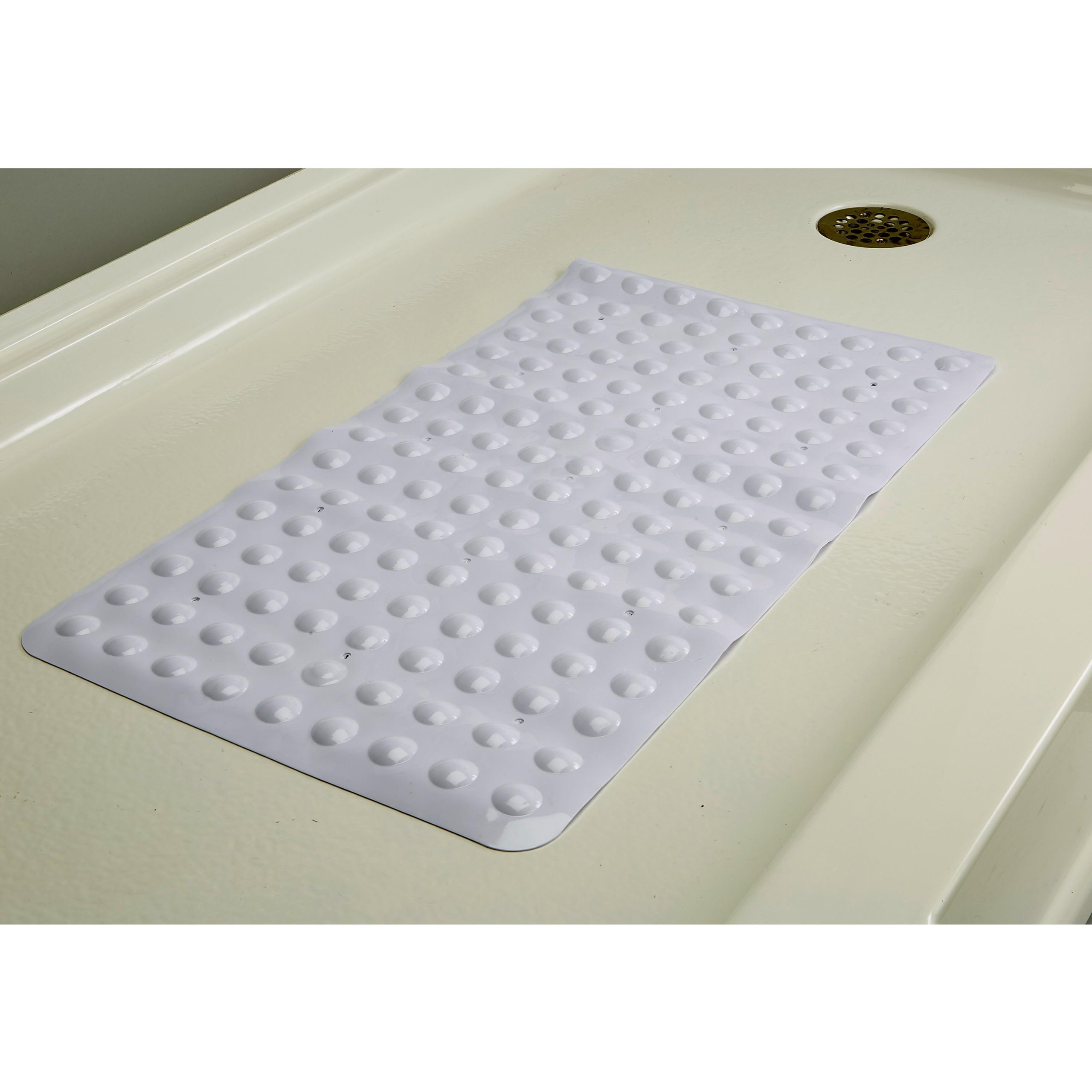 Sanitized PVC Bath Mat - Mildew Resistant, 15.5"x27.5", 12 per case