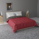 Duvet Insert -Maroon & Charcoal Full XL 84" x 94" -210gsm - 5 pcs/case