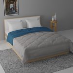 Duvet Insert - Silver Gray & Navy Blue, Queen 90" x 94" -210gsm - 5 pcs/case