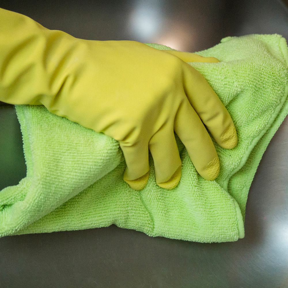 Microfiber Towels, 16"x16"-50g, Green Color