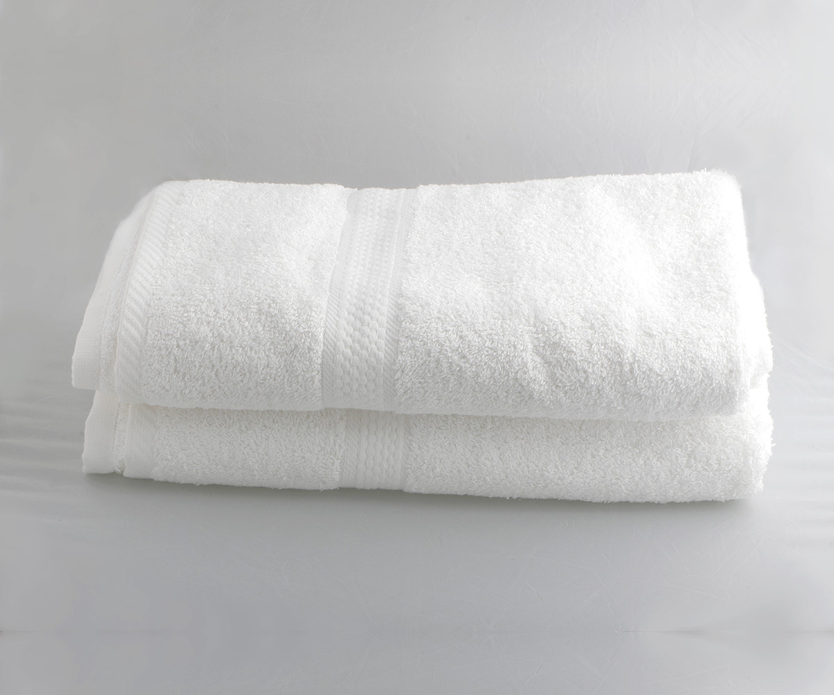 24" x 50"- 10.5lbs Premium Quality Bath Towel, Dobby Border, 86% Cotton-14% Polyester -5dz per case