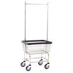 Standard Laundry Cart w/ Double Pole Rack -2.50 bushel Capacity By AGH SUpply