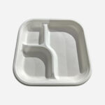 Eco-Friendly 3 Compartment Square Plates in Bulk